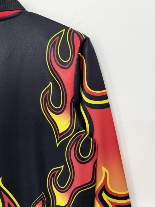 Retro 1998 Japan Goalkeeper Red Flame Long Sleeve Jersey - Image 6