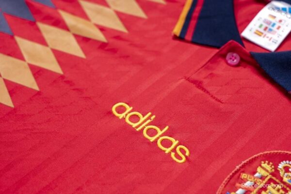 Retro 1994 Spain Home Soccer Jersey - Image 2