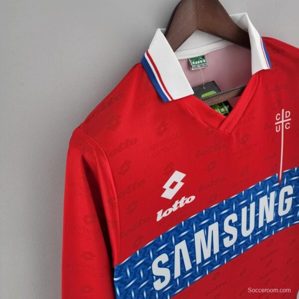 Retro 1996 Long Sleeve Deportivo Universidad Católica Third Away Soccer Jersey - Image 5