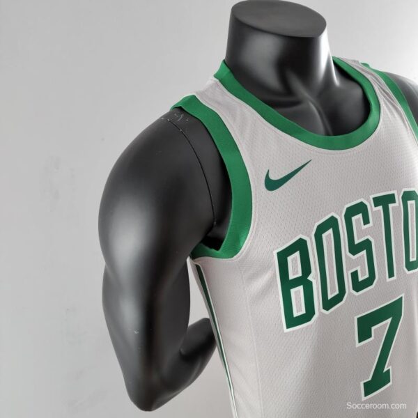 BROWN#7 Boston Celtics Grey NBA Jersey - Image 5