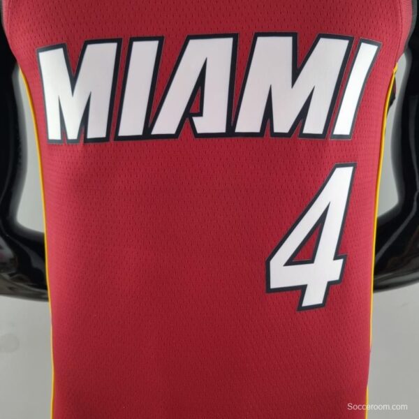 75th Anniversary Miami Heat Jordan OLADIPO#4 Burgundy NBA Jersey - Image 7