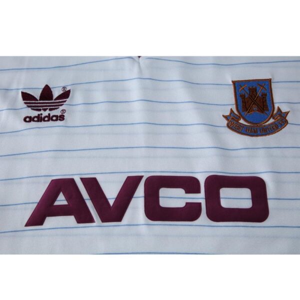 Retro 86/87 West Ham United Away White Jersey - Image 7
