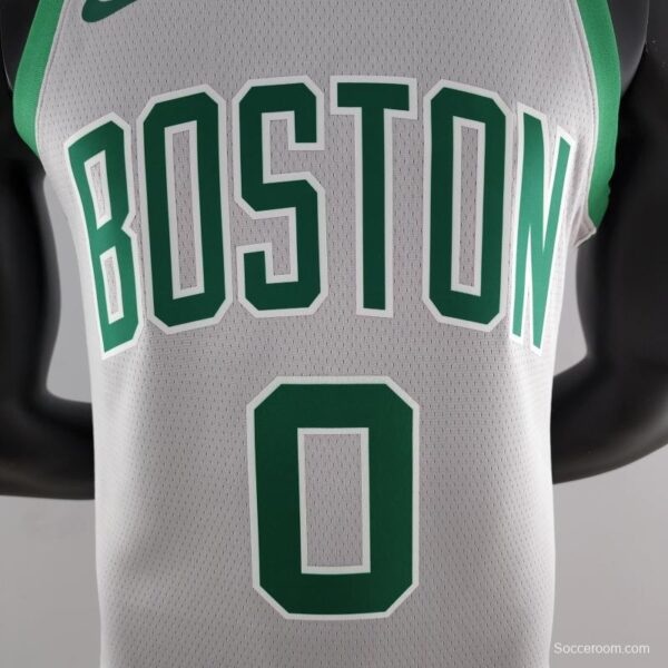 Tatum#0 Boston Celtics Grey NBA Jersey - Image 7