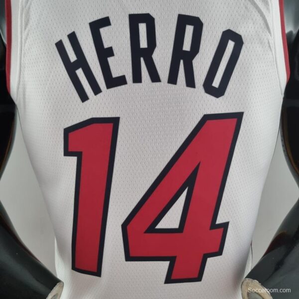 75th Anniversary Miami Heat HERRO#14 White NBA Jersey - Image 9