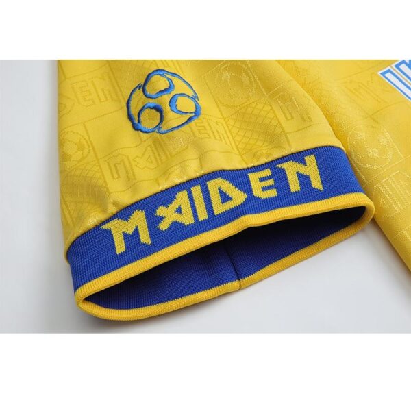 Retro 2018 West Ham United x Iron Maiden Yellow Jersey - Image 6