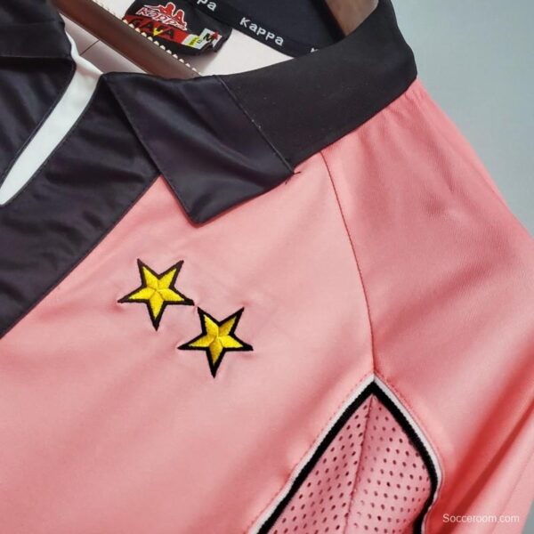 Retro 97/98 Juventus Away Pink Long Sleeve Jersey - Image 3