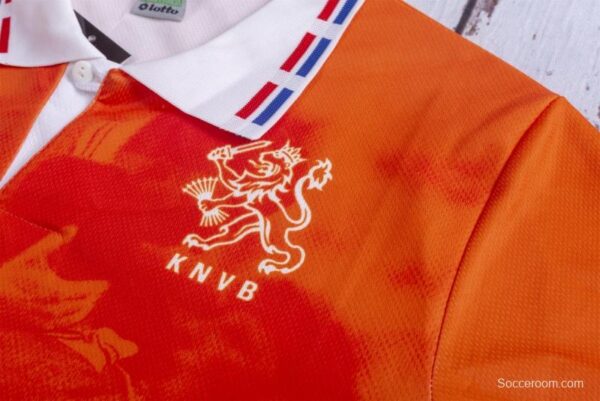 Retro 1996 The Netherlands Home Soccer Jersey - Image 7
