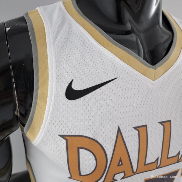 2020 Dallas Mavericks DONCIC#77 City Edition White NBA Jersey - Image 8