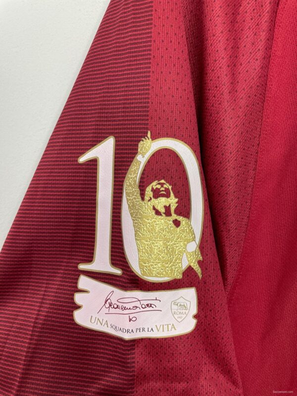 Retro 17/18 AS Roma Home Jersey Francesco Totti Signature Jersey Tribute For Last Match - Image 6