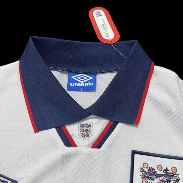 Retro 94/95 England At Home Soccer Jersey - Image 9
