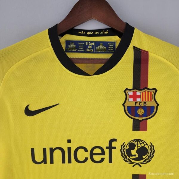 Retro 08/09 Long Sleeve Barcelona Away Soccer Jersey - Image 10