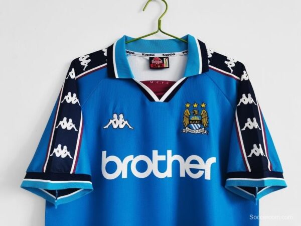 Retro 1997/99 Manchester City Home Soccer Jersey - Image 4