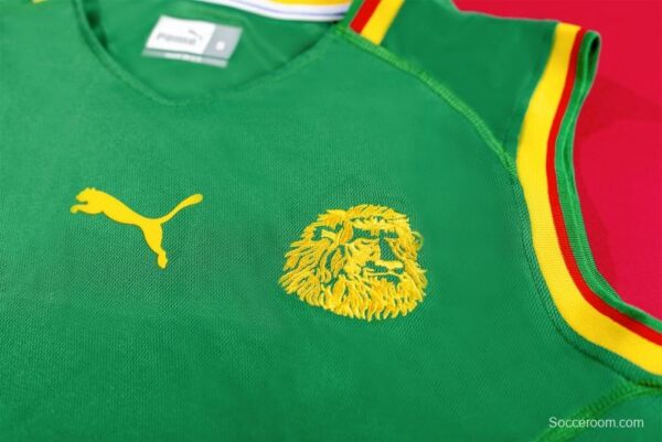 Retro 2002 Cameroon Home Soccer Jersey - Image 7