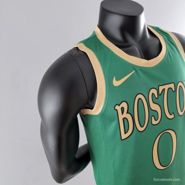2020 Tatum #0 Boston Celtics City Edition Green NBA Jersey - Image 6