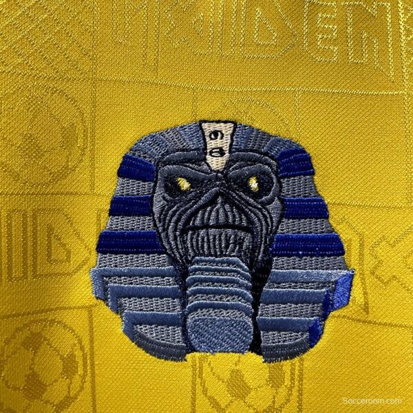 Retro 2008 West Ham Iron Maiden Yellow Jersey - Image 13
