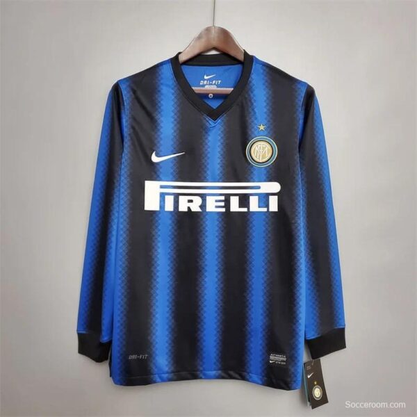 Retro 10/11 Inter Milan Home Long Sleeve Jersey - Image 3