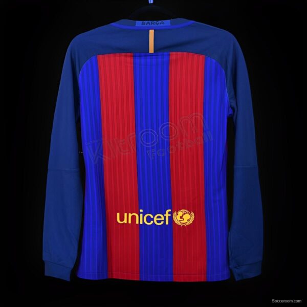 Retro 16/17 Barcelona Home Long Sleeve Jersey - Image 2