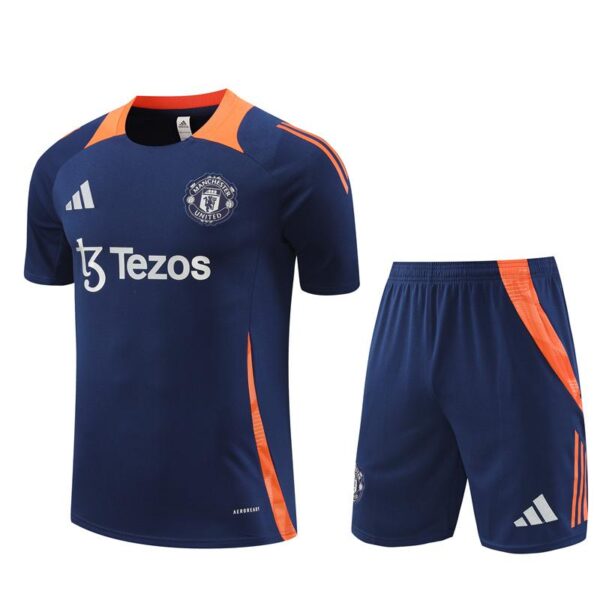 24/25 Manchester United Navy Short Sleeve Jersey+Shorts - Image 16