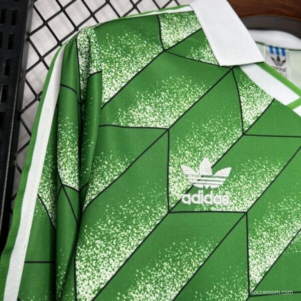 Retro 1990 Germany Away Green Long Sleeve Jersey - Image 3