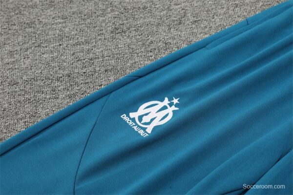 24/25 Olympique Marseille Blue Camouflage Half Zipper Jacket+Long Pants - Image 7