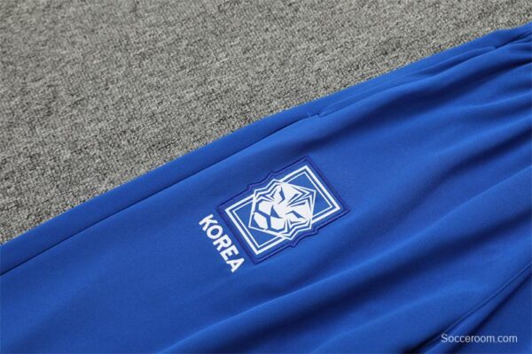 2024 South Korea Blue Half Zipper Jacket+Long Pants - Image 5