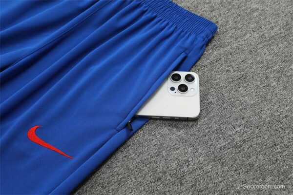 2024 South Korea Blue Half Zipper Jacket+Long Pants - Image 4