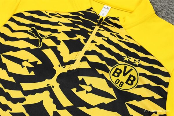 24/25 Borussia Dortmund Yellow/Black  Half Zipper Jacket+Long Pants - Image 9