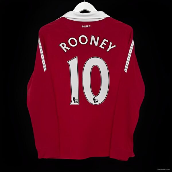 Retro 10/11 Manchester United Home Long Sleeve Jersey - Image 2