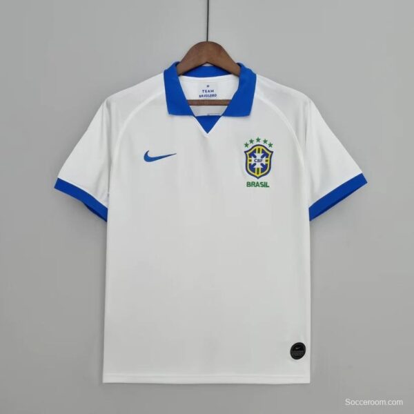 Retro 2019 Brazil Away White Jersey - Image 2