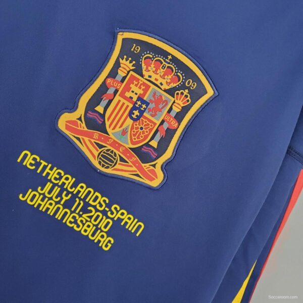 Retro long sleeve Spain 2010 away Soccer Jersey - Image 10