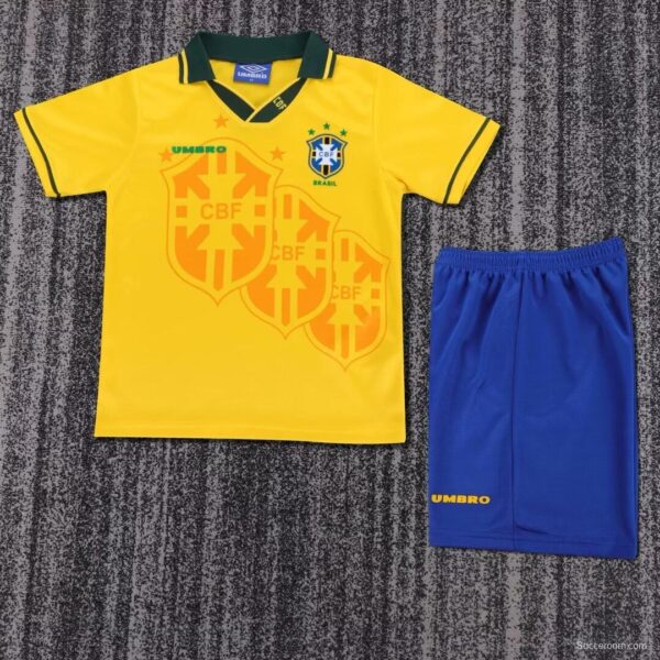 Retro Kids 1994 Brazil Home Jersey - Image 19