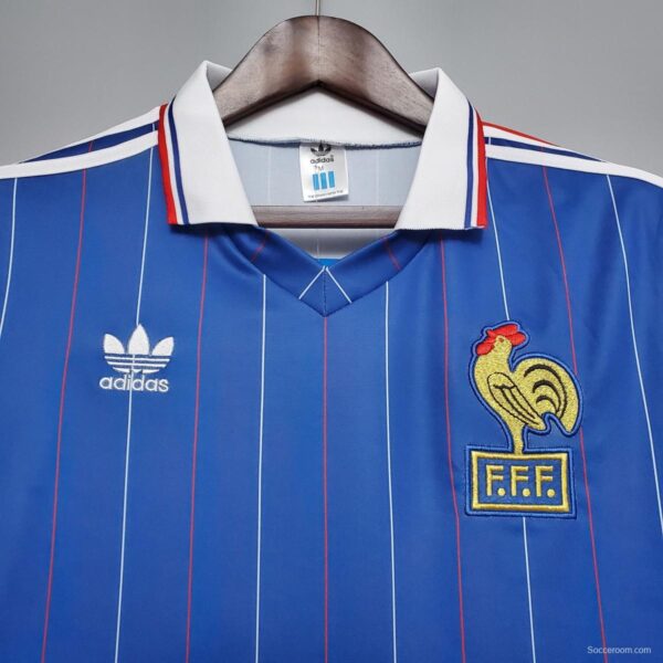 Retro France 1982 home Soccer Jersey - Image 8