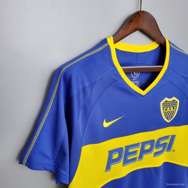 Retro Boca Juniors 03/04 home Soccer Jersey - Image 6