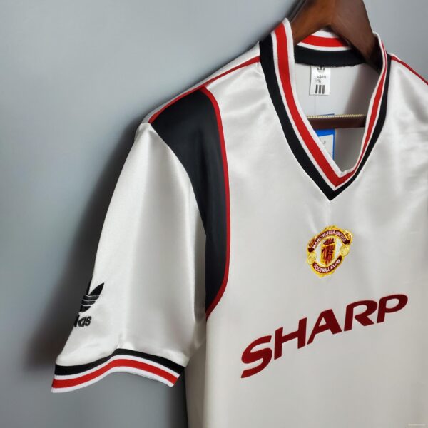 Retro 1985 Manchester United white Soccer Jersey - Image 2