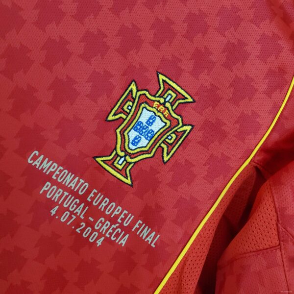 Retro Portugal 2004 home Soccer Jersey - Image 3