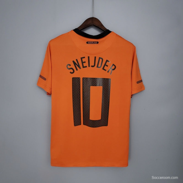 Retro Netherlands 2010 home Soccer Jersey - Image 3