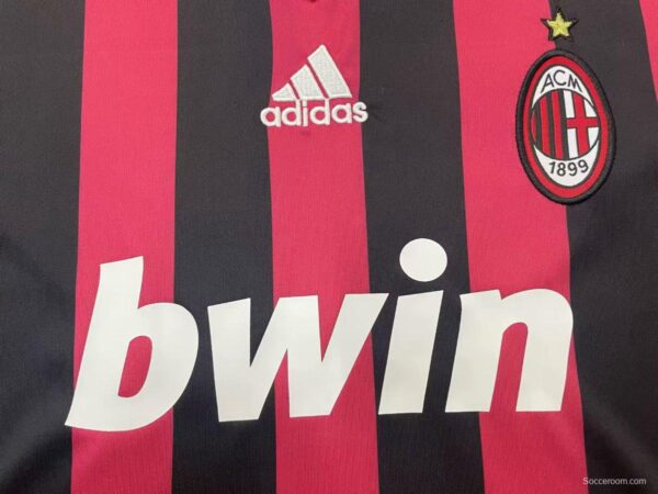 Retro Kids 09/10 AC Milan Home Jersey - Image 4