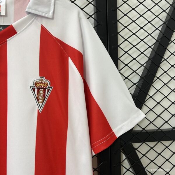 Retro 86/87 Sporting Gijon Home Jersey - Image 2