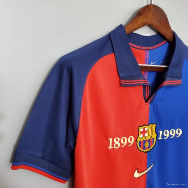 Retro 99/00 Barcelona 100th Anniversary version home Soccer Jersey - Image 4